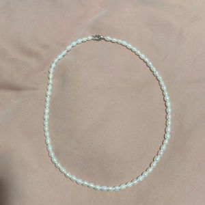 STERLING SILVER PEARL NECKLACE